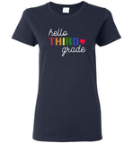 Hello third grade back to school tee shirt hoodie