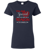 You are special you give me a reason to smile tee shirts