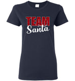 Team Santa Plaid Christmas Xmas T Shirt