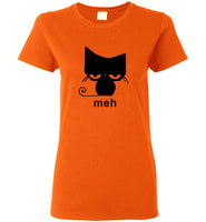 Meh Black Cat Funny Halloween Gift Tee Shirt Hoodie