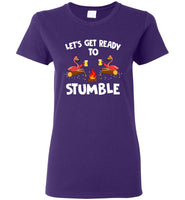 Let's get ready to stumble flamingo drink beer camping tee shirts