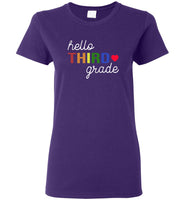 Hello third grade back to school tee shirt hoodie