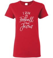 I run on football and jesus tee shirt hoodie