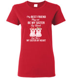My best friend may not be my sister by blood but she's by heart cute pig tee shirt hoodie