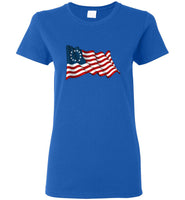 Betsy Waving Ross Tee Shirt Flag Hoodie