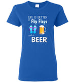 Life is better in Flip Flops with a beer tee shirt