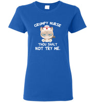 Cat grumpy nurse thou shalt not try me tee shirt hoodie