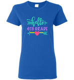 Hello fourth 4th grade first day back to school tee shirt hoodie