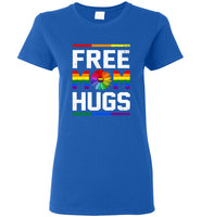 LGBT Free Mom Hugs Colorful Sunflower Rainbow Pride Tee Shirt