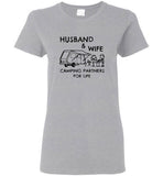 Husband and wife camping partners for life tee shirt