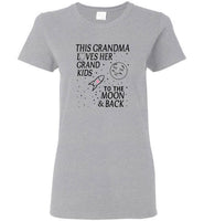This grandma loves her grandkids to the moon and back tee shirt