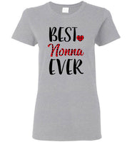 Best Nonna Ever Heart Plaid T Shirts