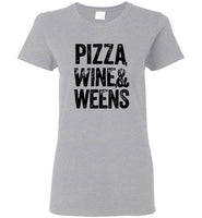 Pizza wine and weens tee shirt hoodie