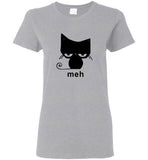 Meh Black Cat Funny Halloween Gift Tee Shirt Hoodie