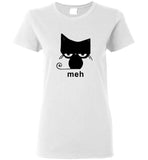 Meh Black Cat Funny Halloween Gift Tee Shirt Hoodie