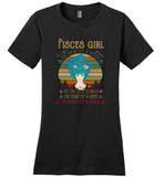 Pisces girl the soul of a witch fire lioness heart hippie mouth sailor T shirt