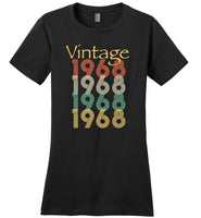 Vintage 1968, happy birthday tee shirt for men, women