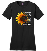 Sunflower February girls are sunshine mixed with a little Hurricane T-shirt