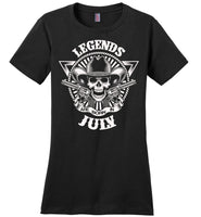 Legends are born in July, skull gun birthday's gift tee shirt