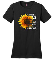 Sunflower March girls are sunshine mixed with a little Hurricane T-shirt