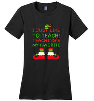 Teacher ELF funny christmas t shirt