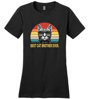 Best cat brother ever vintage gift Tee shirt