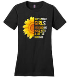 September girls are sunshine mixed with a little Hurricane sunflower T-shirt