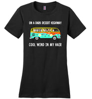 Hippie car cat on a dark desert highway cool wind in my hair T-shirt