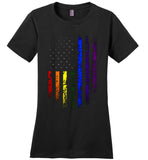 LGBT America flag, bisexual, transgender, gay, lesbian rainbow pride shirt