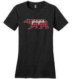 Red Plaid Papa Bear Matching Buffalo Family Pajama T-Shirt