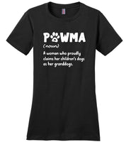 Pawma woman proudly claims her children's dog as granddogs T shirt, mother's day gift tee