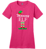 Mommy Elf funny family christmas pajama t shirt for men women
