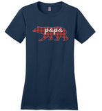 Red Plaid Papa Bear Matching Buffalo Family Pajama T-Shirt