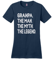 Grandpa the man the myth the legend t shirt, father's day gift