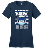 Sailor Daddy Shark American Flag Funny Gift Shirt, Father's day gift tee