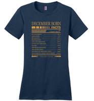 December born facts servings per container, born in December, birthday gift T-shirt