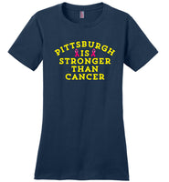 Pittsburgh is stronger than cancer pink ribbon t shirt