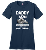 Daddy and son not always eye to eye but always heart to heart T-shirt, father's day gift tee