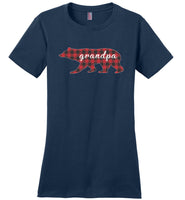 Red Plaid Grandpa Bear Matching Buffalo Family Pajama T-Shirt
