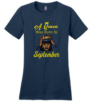 A black queen was born in september birthday tee shirt hoodie