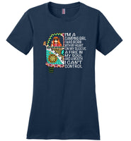 I am a camping girl I was born with my heart on my sleeve hippie T-shirt