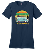 Funny camping tee shirts, car camping i hate people T-shirt