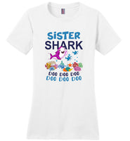 Sister shark doo doo doo gift Tee shirt