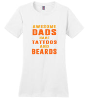 Awesome dads have tattoos and beards father's day gift tee shirt
