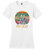 Vintage succulent plants pot head git tee shirt