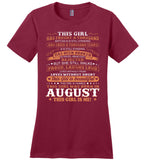 This Girl Has Fought A Thousand Battles Cried Tears Beautiful Was Born In August Birthday Gift Shirt