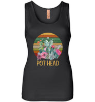 Vintage succulent plants pot head git tee shirt