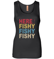 Here fishy fishy fishy vintage love fishing gift tee shirt