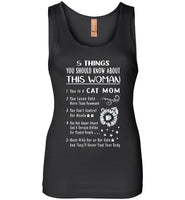 5 things about this woman cat mom, can't control mouth, mess her never find your body T shirt