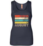 Queens are born in August vintage T shirt, birthday's gift tee for women